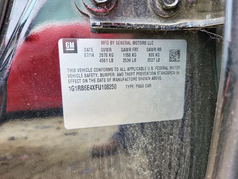 Продажа на аукционе авто 2015 Chevrolet Volt, vin: 1G1RB6E4XFU108250, номер лота: 57597376