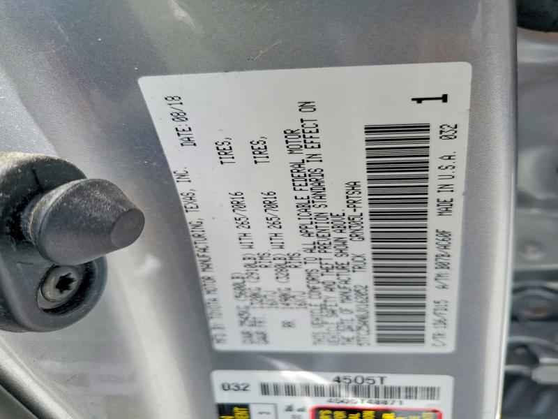 56234246 :رقم المزاد ، 5TFCZ5AN0JX162052 vin ، 2018 Toyota Tacoma مزاد بيع