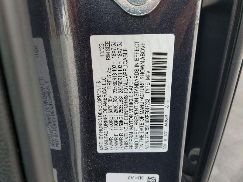 Aukcja sprzedaży 2024 Honda Cr-v, vin: 7FARS6H8XRE047232, numer aukcji: 56143716