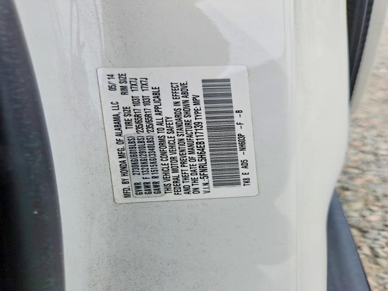 Продаж на аукціоні авто 2014 Honda Odyssey, vin: 5FNRL5H64EB117139, номер лоту: 57268966
