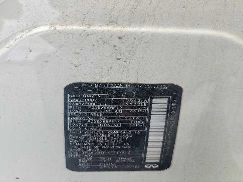 2019 Infiniti Qx50 მანქანა იყიდება აუქციონზე, vin: 3PCAJ5M31KF137813, აუქციონის ნომერი: 55675016