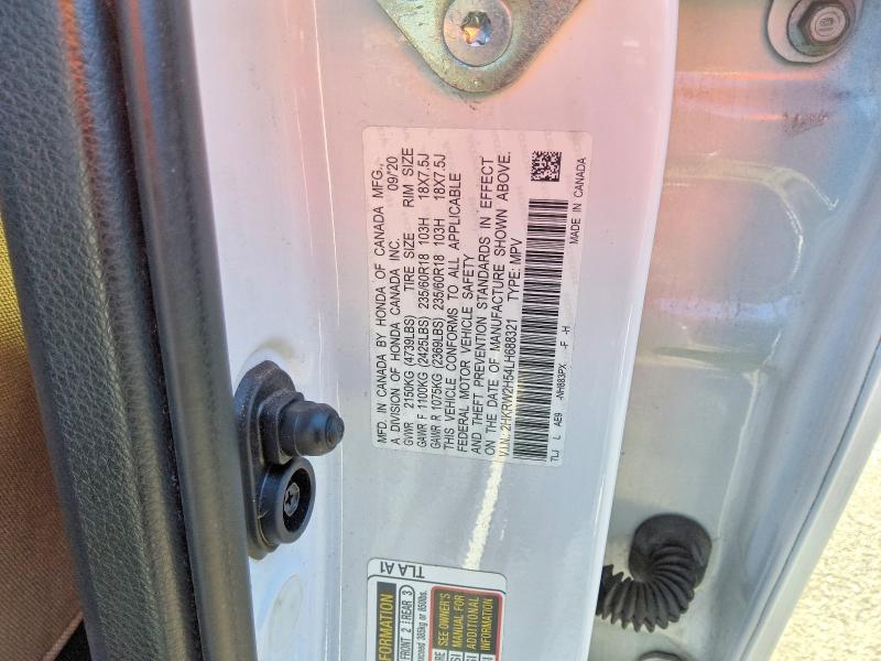 2020 Honda Cr-v მანქანა იყიდება აუქციონზე, vin: 2HKRW2H54LH688321, აუქციონის ნომერი: 57995966