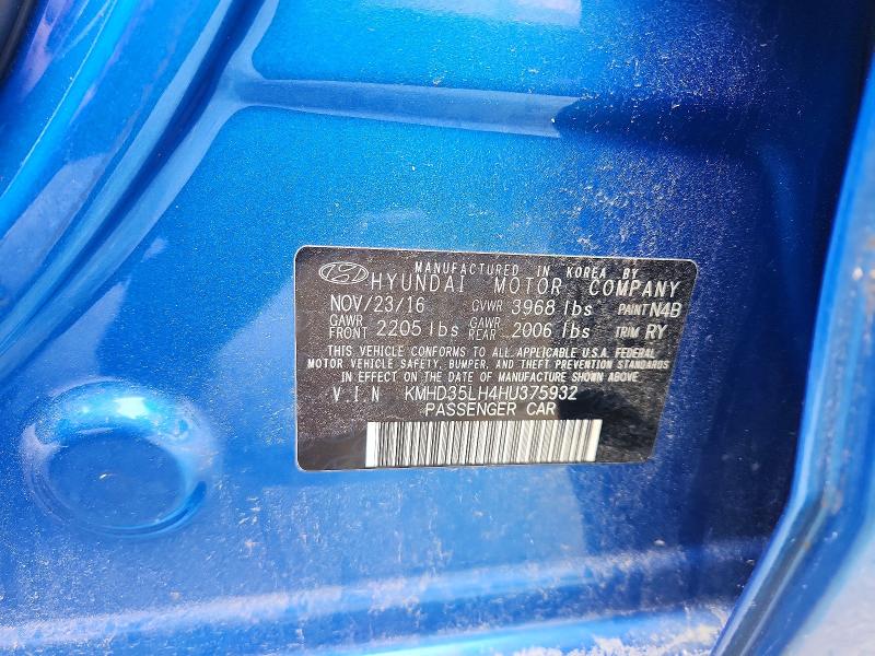 2017 Hyundai Elantra Gt მანქანა იყიდება აუქციონზე, vin: KMHD35LH4HU375932, აუქციონის ნომერი: 55874946