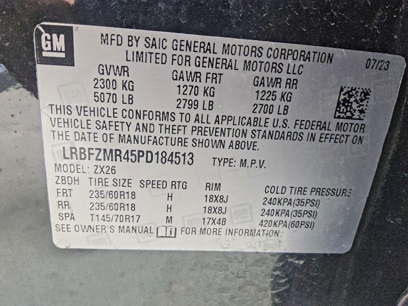 Aukcja sprzedaży 2023 Buick Envision, vin: LRBFZMR45PD184513, numer aukcji: 58995926