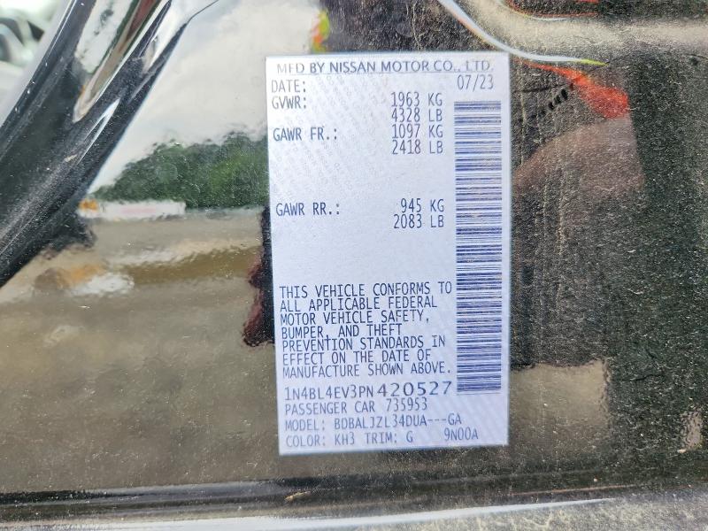 58213006 :رقم المزاد ، 1N4BL4EV3PN420527 vin ، 2023 Nissan Altima مزاد بيع