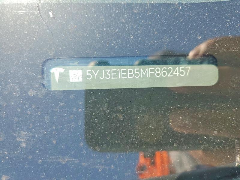 Продажа на аукционе авто 2021 Tesla Model 3, vin: 5YJ3E1EB5MF862457, номер лота: 56103946