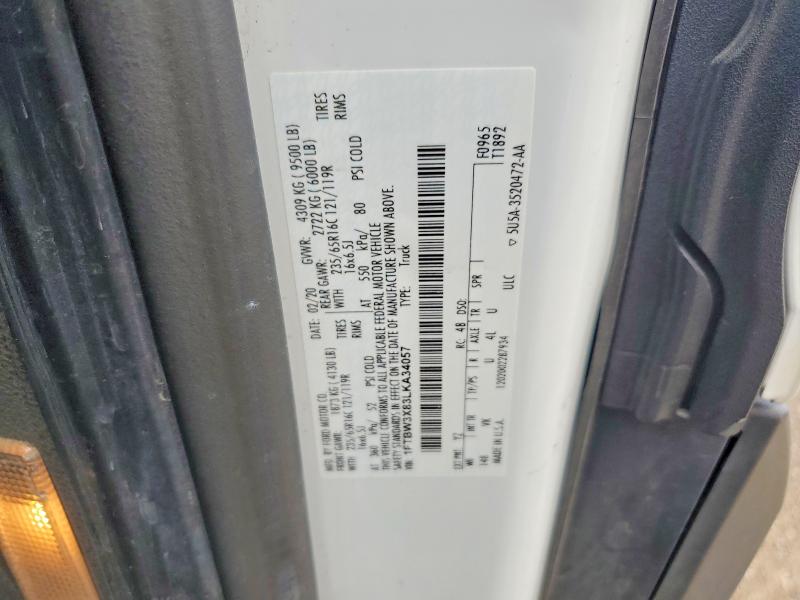 Aukcja sprzedaży 2020 Ford Transit, vin: 1FTBW3X83LKA34057, numer aukcji: 57163706