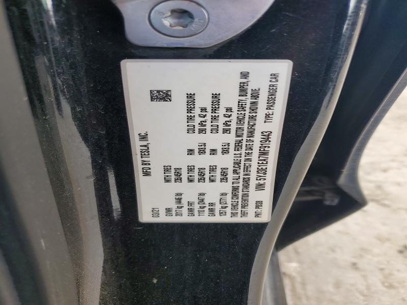 58354826 :رقم المزاد ، 5YJ3E1EA7MF919443 vin ، 2021 Tesla Model 3 مزاد بيع