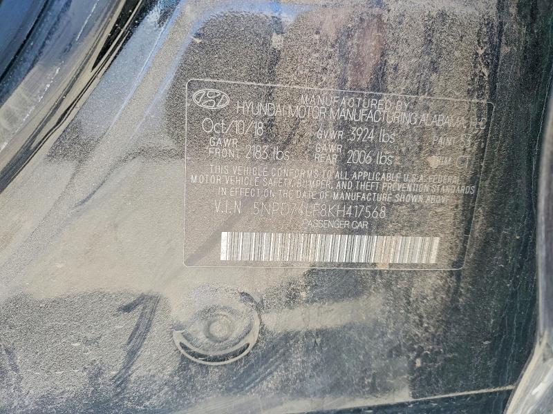 Продаж на аукціоні авто 2019 Hyundai Elantra, vin: 5NPD74LF8KH417568, номер лоту: 56854946