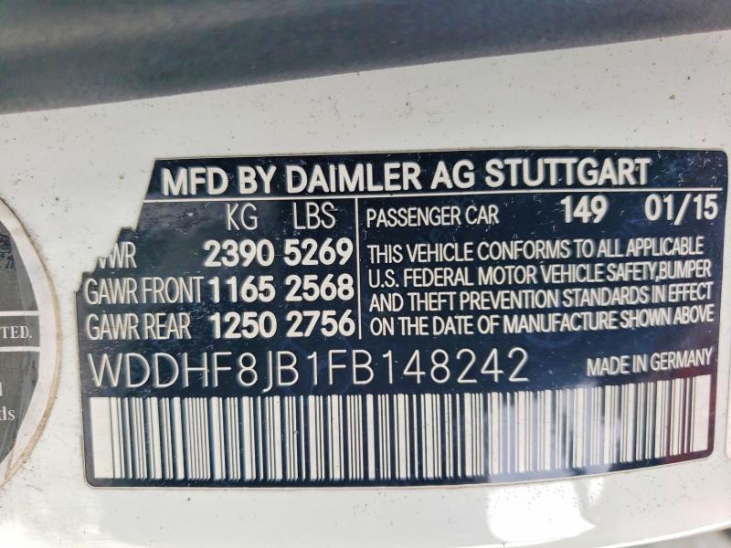 Продажа на аукционе авто 2015 Mercedes-benz E, vin: WDDHF8JB1FB148242, номер лота: 58483976