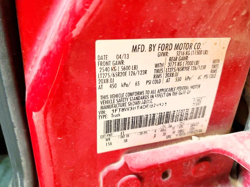 Продаж на аукціоні авто 2013 Ford F350, vin: 1FT8W3BT4DEB29121, номер лоту: 56144436