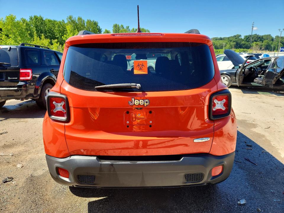 Продажа на аукционе авто 2016 Jeep Renegade, vin: ZACCJABT1GPC60998, номер лота: 58511316
