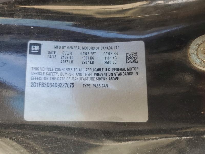 2013 Chevrolet Camaro მანქანა იყიდება აუქციონზე, vin: 2G1FB3D34D9227075, აუქციონის ნომერი: 55575796