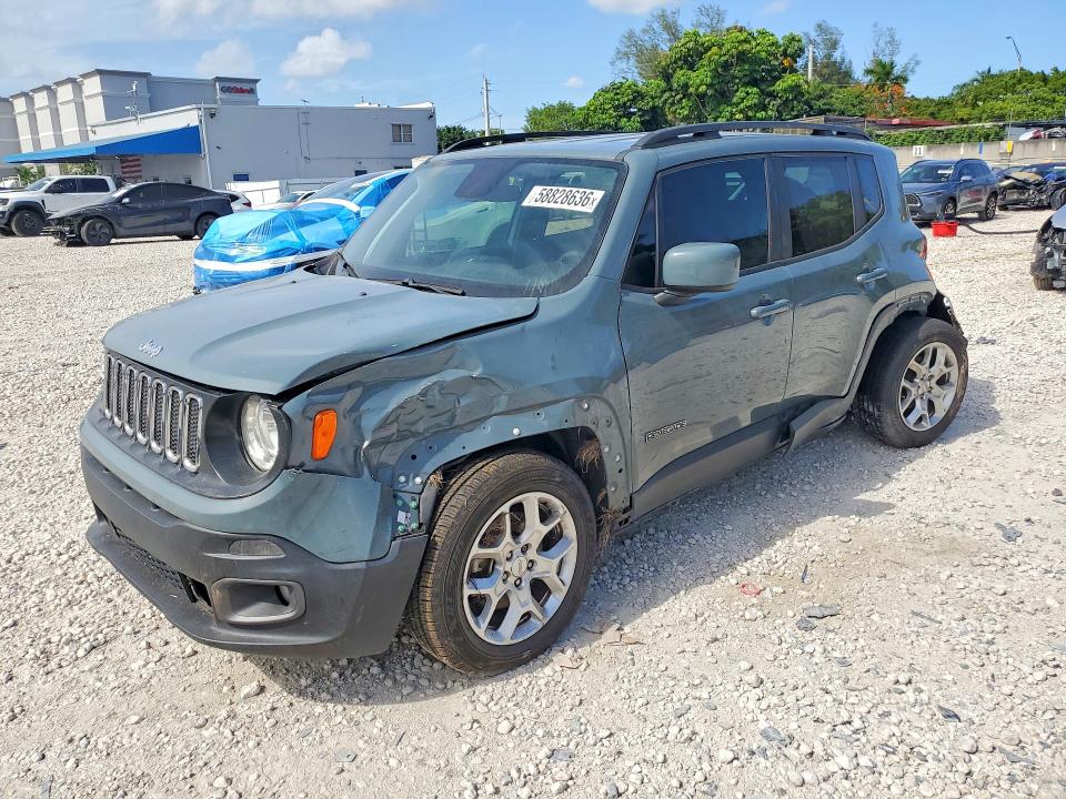 Продажа на аукционе авто 2018 Jeep Renegade, vin: ZACCJABB0JPJ40833, номер лота: 58828636