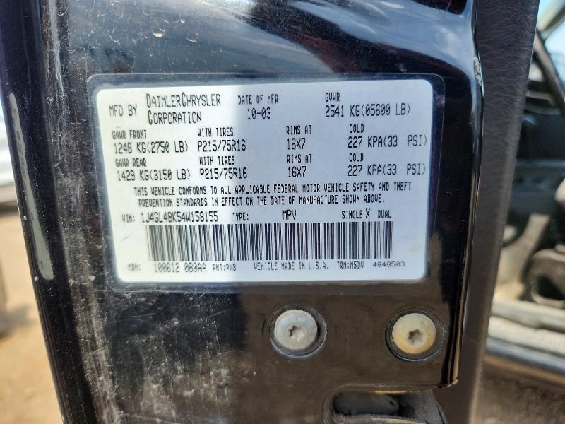 56329936 :رقم المزاد ، 1J4GL48K54W158155 vin ، 2004 Jeep Liberty مزاد بيع