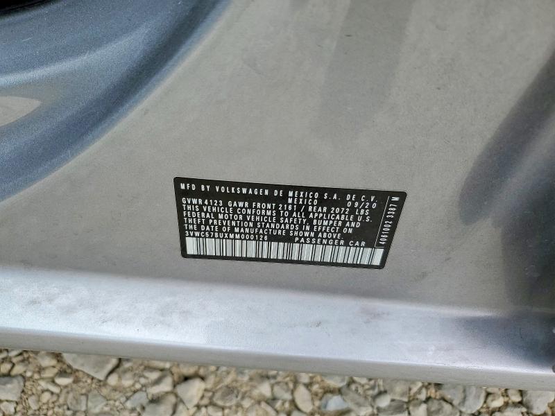 Aukcja sprzedaży 2021 Volkswagen Jetta, vin: 3VWC57BUXMM000126, numer aukcji: 56373046