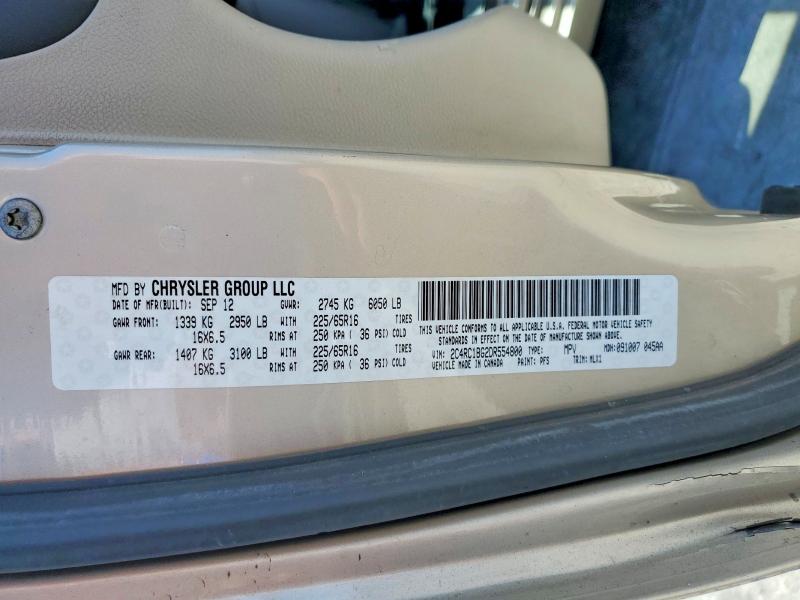 Продажа на аукционе авто 2013 Chrysler Town & Country, vin: 2C4RC1BG2DR554800, номер лота: 57004366