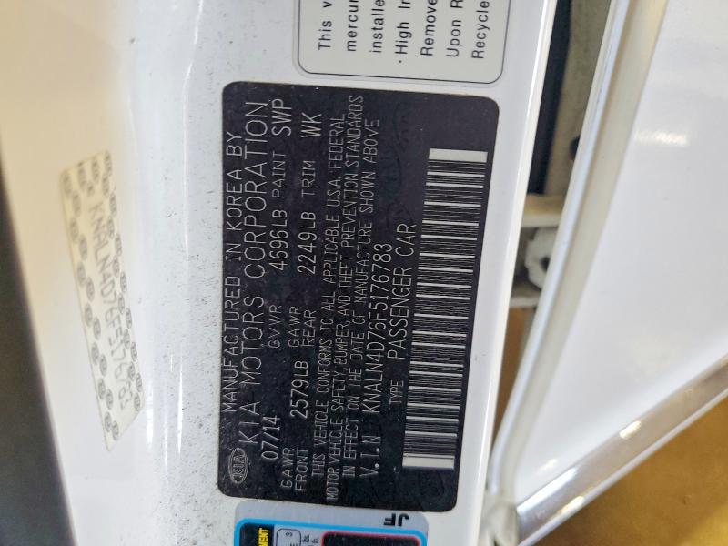Продаж на аукціоні авто 2015 Kia Cadenza, vin: KNALN4D76F5176783, номер лоту: 57356226