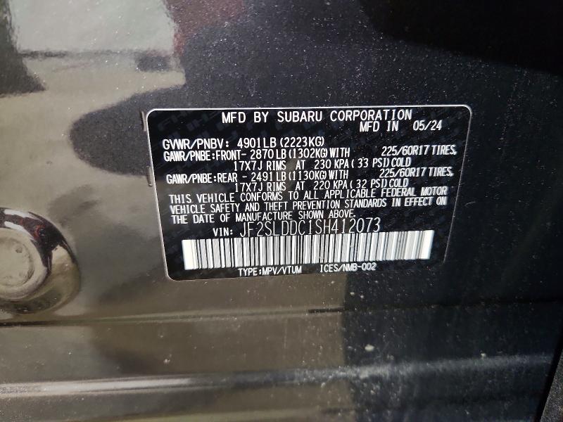 Aukcja sprzedaży 2025 Subaru Forester, vin: JF2SLDDC1SH412073, numer aukcji: 55834196