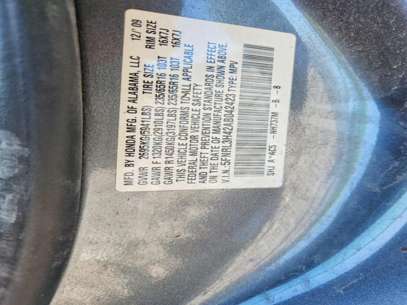2010 Honda Odyssey მანქანა იყიდება აუქციონზე, vin: 5FNRL3H42AB042423, აუქციონის ნომერი: 55932176