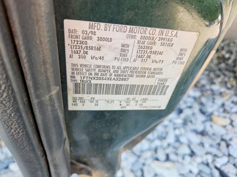 59052016 :رقم المزاد ، 1FTNX20S4XEA52887 vin ، 1999 Ford F250 مزاد بيع