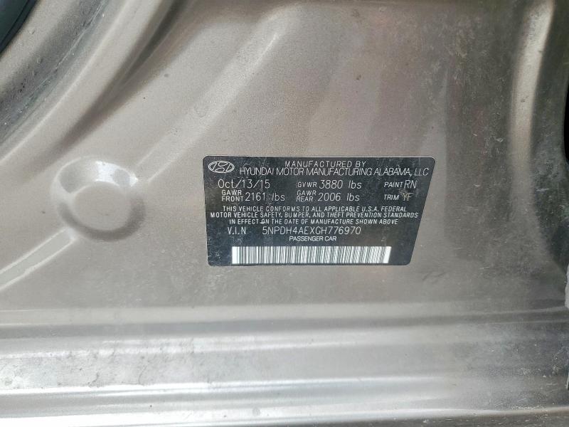 Продажа на аукционе авто 2016 Hyundai Elantra, vin: 5NPDH4AEXGH776970, номер лота: 55850686