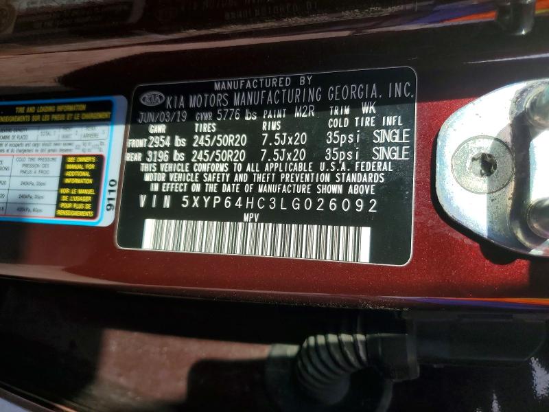 Продаж на аукціоні авто 2020 Kia Telluride, vin: 5XYP64HC3LG026092, номер лоту: 58824266
