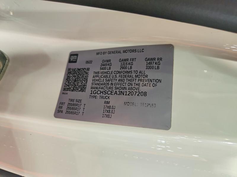 Aukcja sprzedaży 2022 Chevrolet Colorado, vin: 1GCHSCEA3N1207208, numer aukcji: 57549346
