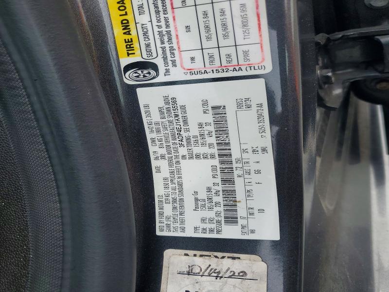 Продаж на аукціоні авто 2019 Ford Fiesta, vin: 3FADP4EJ1KM155569, номер лоту: 56667966