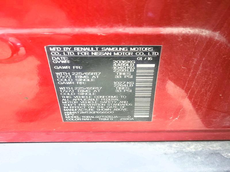Aukcja sprzedaży 2016 Nissan Rogue, vin: KNMAT2MT3GP656500, numer aukcji: 54982146