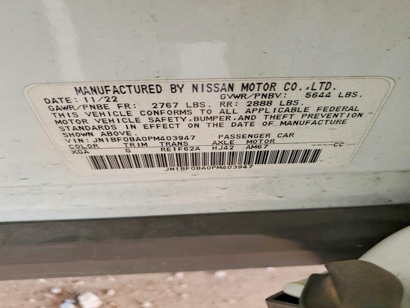 57950436 :رقم المزاد ، JN1BF0BA0PM403947 vin ، 2023 Nissan Ariya مزاد بيع