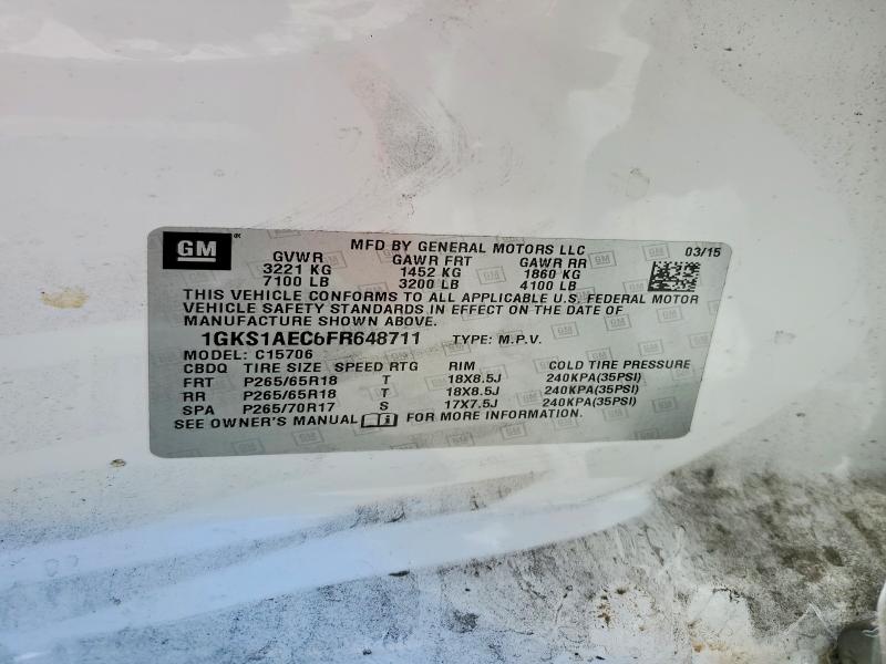 Продаж на аукціоні авто 2015 Gmc Yukon, vin: 1GKS1AEC6FR648711, номер лоту: 58813666