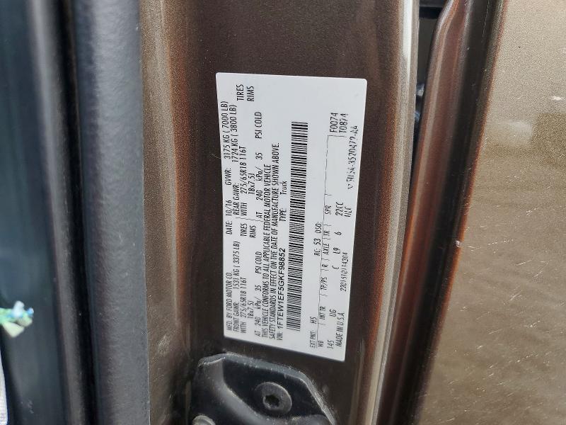 Продажа на аукционе авто 2016 Ford F150, vin: 1FTEW1EF5GKF98852, номер лота: 85626445