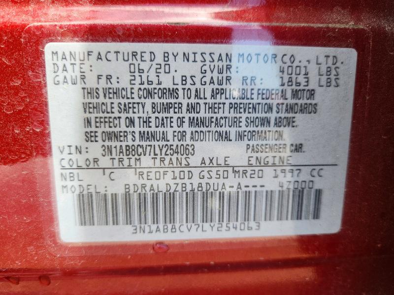 Aukcja sprzedaży 2020 Nissan Sentra, vin: 3N1AB8CV7LY254063, numer aukcji: 56056376