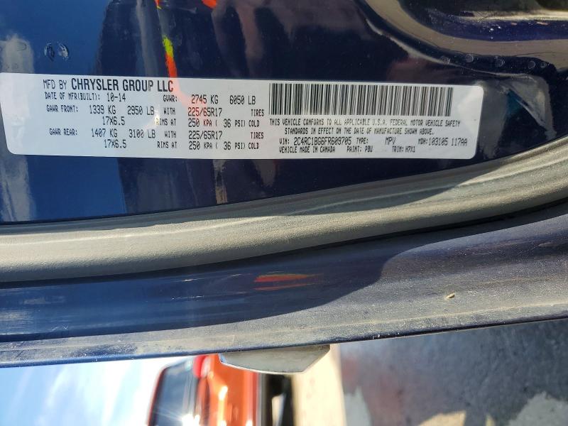 56863986 :رقم المزاد ، 2C4RC1BG6FR609705 vin ، 2015 Chrysler Town & Country مزاد بيع