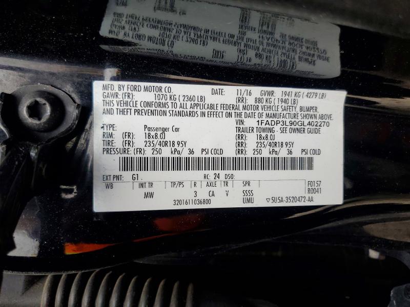 57832196 :رقم المزاد ، 1FADP3L90GL402270 vin ، 2016 Ford Focus مزاد بيع