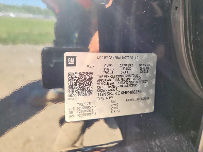 Aukcja sprzedaży 2017 Chevrolet Suburban, vin: 1GNSKJKCXHR408259, numer aukcji: 55825336