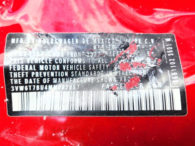 57843376 :رقم المزاد ، 3VW6T7BU4MM082857 vin ، 2021 Volkswagen Jetta مزاد بيع