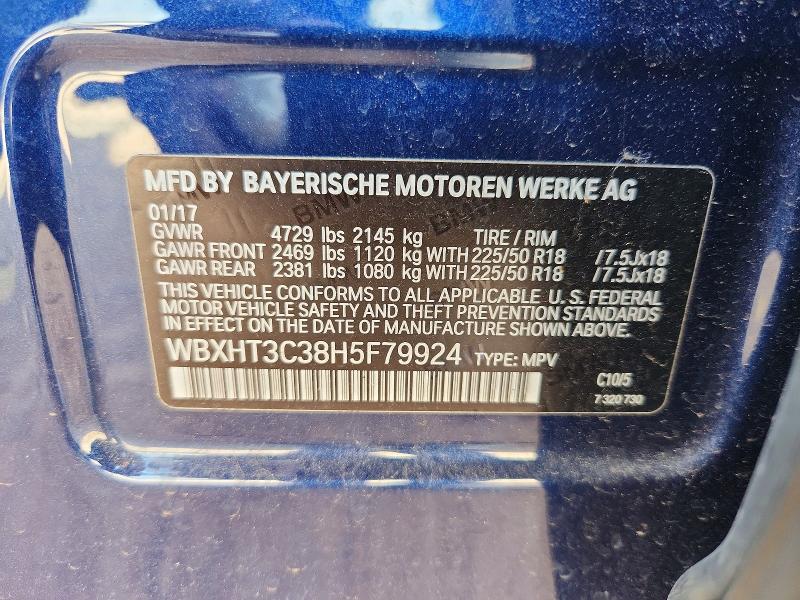 Продаж на аукціоні авто 2017 Bmw X1, vin: WBXHT3C38H5F79924, номер лоту: 53827146