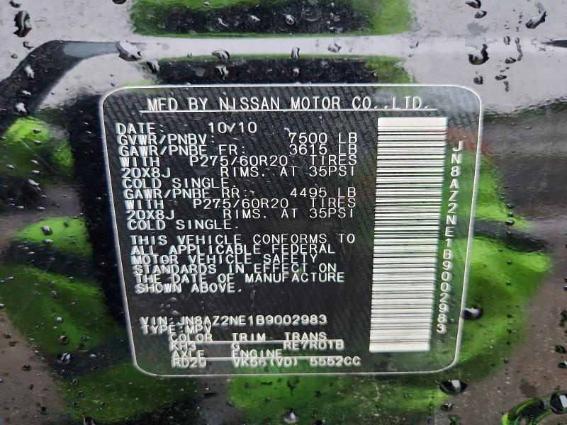 Продажа на аукционе авто 2011 Infiniti Qx56, vin: JN8AZ2NE1B9002983, номер лота: 57920146