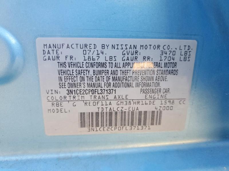 Aukcja sprzedaży 2015 Nissan Versa Note, vin: 3N1CE2CP0FL371371, numer aukcji: 56540386