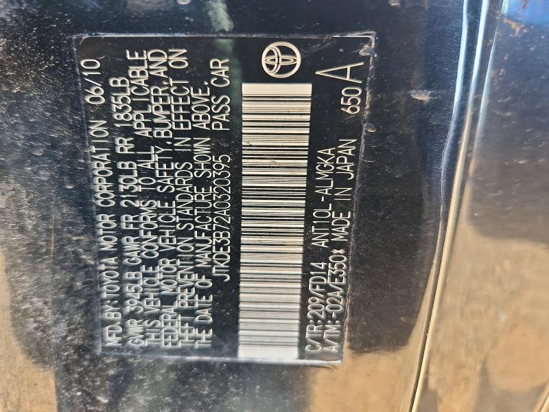 57141146 :رقم المزاد ، JTKDE3B72A0320395 vin ، 2010 Scion Tc مزاد بيع
