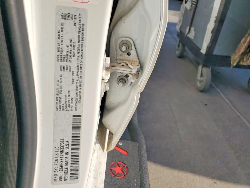 57550316 :رقم المزاد ، 1C6RREFT7NN337388 vin ، 2022 Ram 1500 مزاد بيع