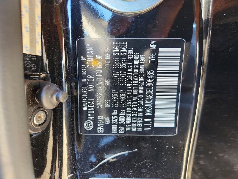 55687446 :رقم المزاد ، KM8JUCAG0EU806485 vin ، 2014 Hyundai Tucson مزاد بيع