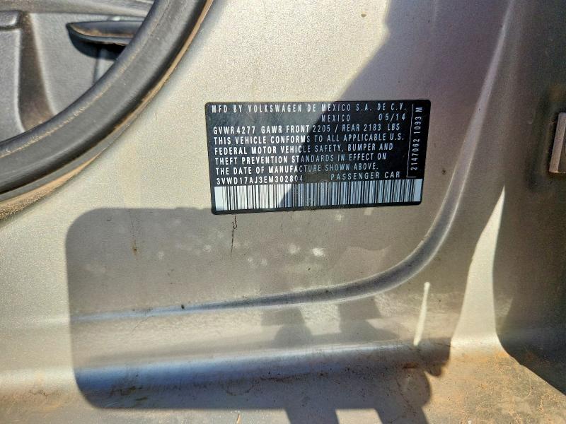 Aukcja sprzedaży 2014 Volkswagen Jetta, vin: 3VWD17AJ3EM302804, numer aukcji: 58248946