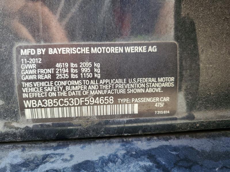 2013 Bmw 328 მანქანა იყიდება აუქციონზე, vin: WBA3B5C53DF594658, აუქციონის ნომერი: 55104966