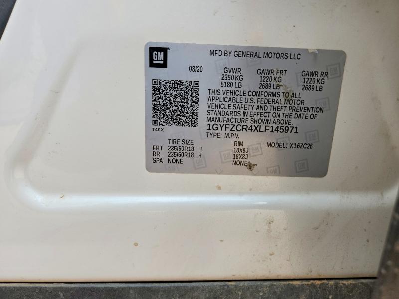 2020 Cadillac Xt4 მანქანა იყიდება აუქციონზე, vin: 1GYFZCR4XLF145971, აუქციონის ნომერი: 56258696