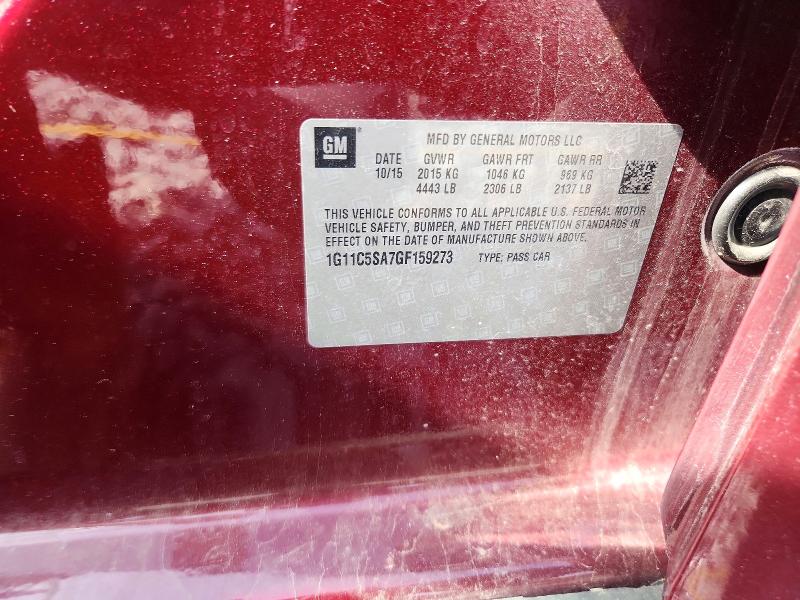 Aukcja sprzedaży 2016 Chevrolet Malibu Limited, vin: 1G11C5SA7GF159273, numer aukcji: 55494276