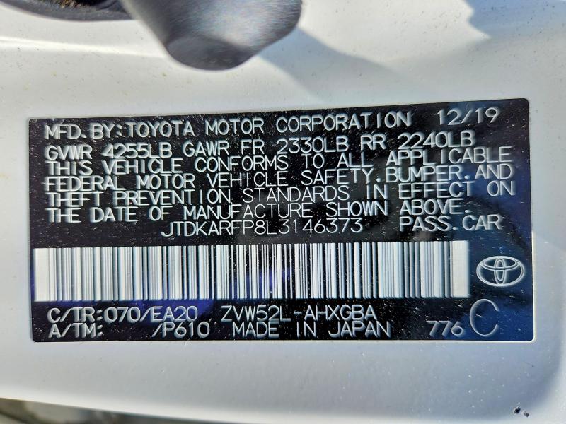 Aukcja sprzedaży 2020 Toyota Prius Prime, vin: JTDKARFP8L3146373, numer aukcji: 57522716
