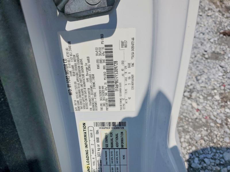 2015 Ford Mustang მანქანა იყიდება აუქციონზე, vin: 1FA6P8CF7F5309728, აუქციონის ნომერი: 58716966